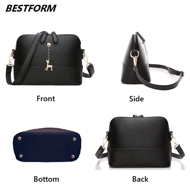 BESTFORM женская сумка с подвесок оленем на плечо кожаная повседневная через модные роскошные сумки|Сумки