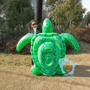 Green turtle float Надувные игрушки надувные черепахи поплавок надувной матрас воды Забавный плот Boia Piscina - Цвет: Green turtle float
