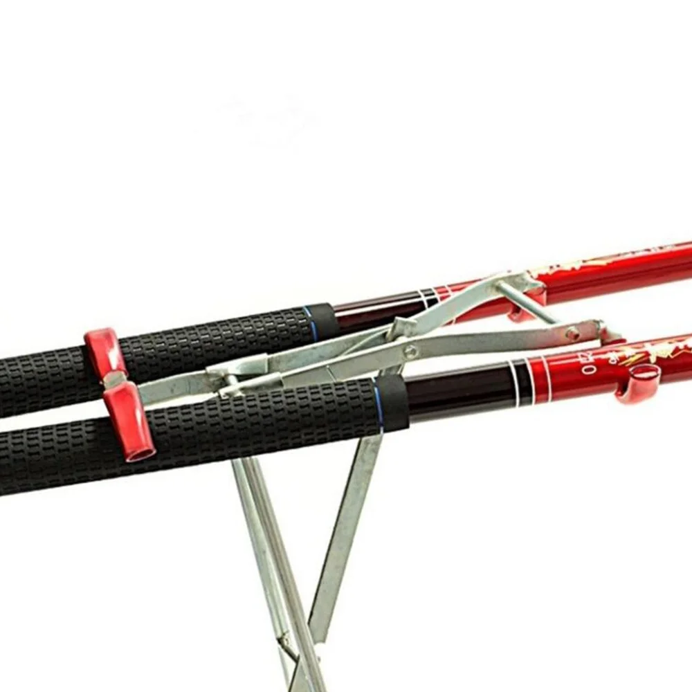 Adjustable Bracket Outdoor Sports Accessory Stand Tool Rod Holder for Fishing Double Fishing