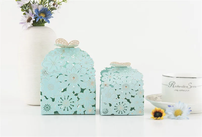 50pcs/lot Colorful Flowers Foldable Candy Boxes Package Birthday Engagement Wedding Guest Gift Service Only Small Size Available | Дом и сад