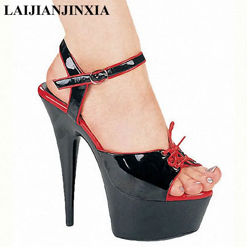 

LAIJIANJINXIA New Nightclub 15cm High-Heels Platform Wedding Party Srtap Shoes Pole Dancing Shoes Sandals Women Fashion Shoes
