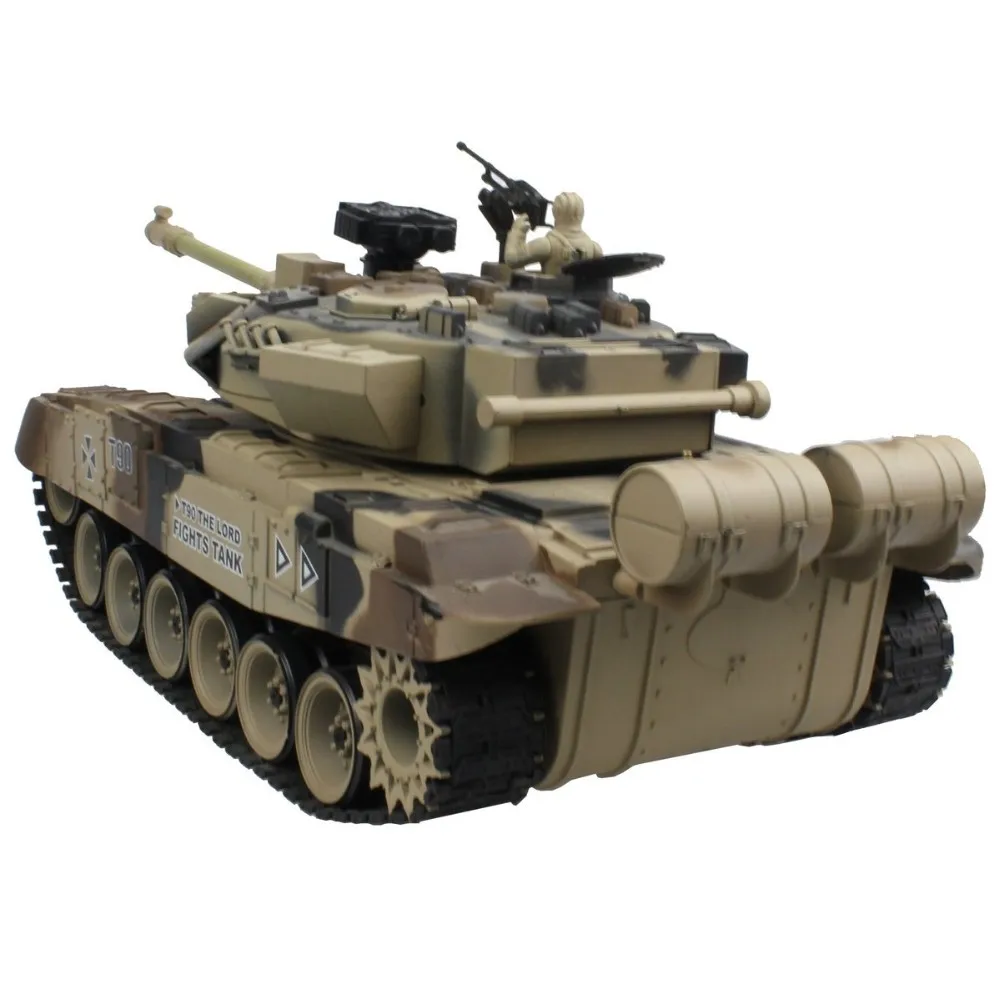 Радиоуправляемый танк, русский T-90, главный боевой танк, 15 каналов, модель 1/20, со звуком и пулей, эффект отдачи, модель танка, электронная игрушка