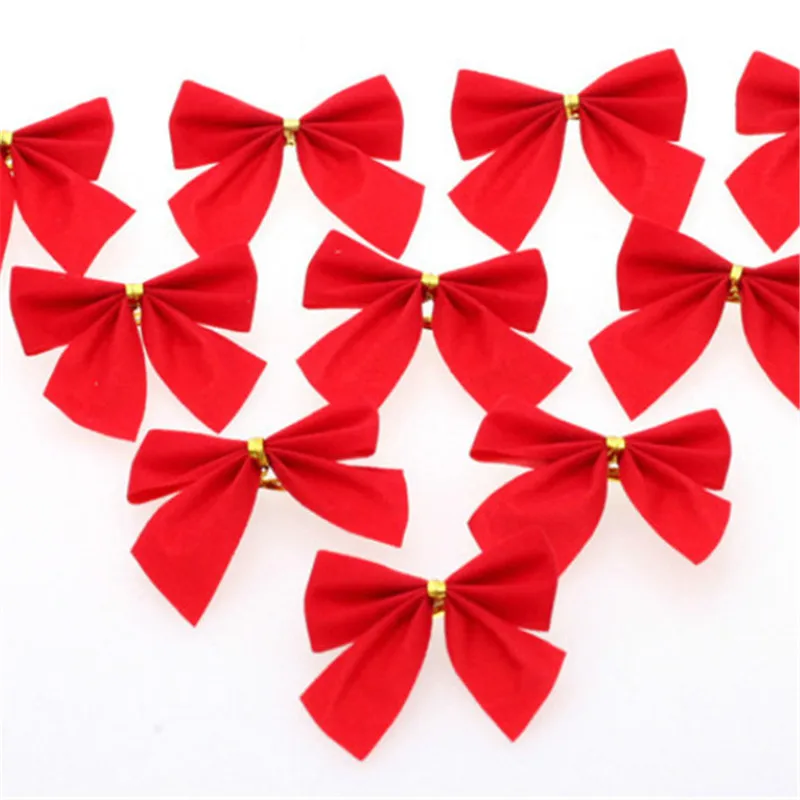 12 шт. декоративные банты для новогодней ёлки|decorative ornaments|decoration partydecorative red |
