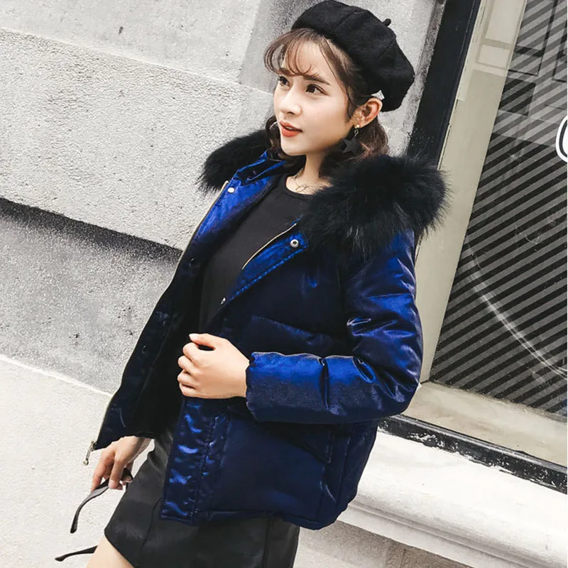 Новое зимнее женское пуховое пальто на белом утином пуху 90% теплая утолщенная