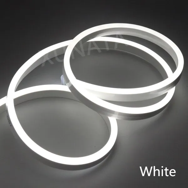 Белый AC 220 В светодиодный гибкий неоновый светильник RGB/теплый/белый/синий/красный/зеленый неоновый знак светодиодный светильник 2835 120 светодиодный s/m IP68 Водонепроницаемая струнная лампа - Испускаемый цвет: Белый