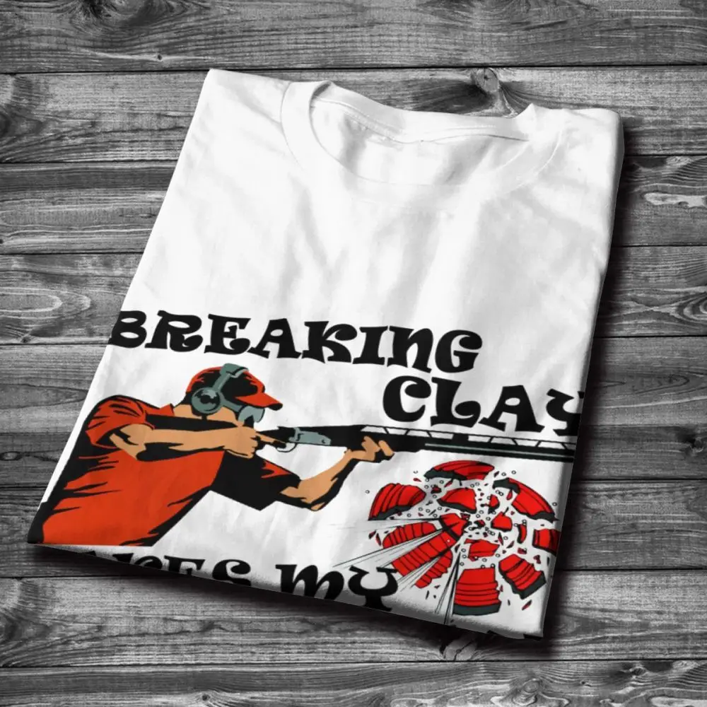 Мужская повседневная глиняная ловушка для голубей футболка стрельбы фанатов