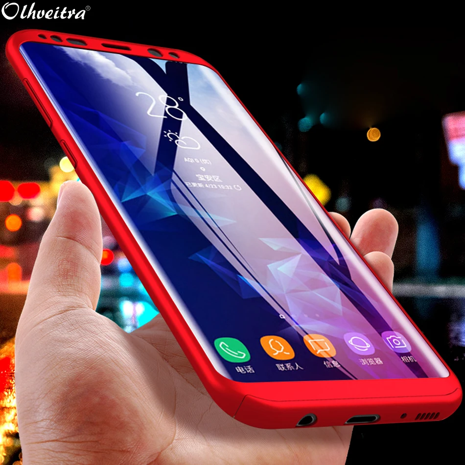 Full Cover For Xiaomi Pocophone F1 Poco F 1 Case 360 Degree Protective Plastic Case+Tempered Glass Film | Мобильные телефоны и