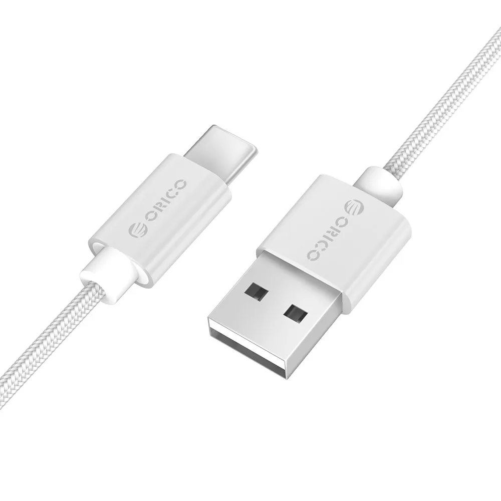 ORICO HTF usb type C кабель USB C кабель передачи данных для быстрой зарядки type-C USB Кабель зарядного устройства для Nexus 5X, 6 P, OnePlus 2, LG для Xiaomi 4C - Цвет: Серебристый