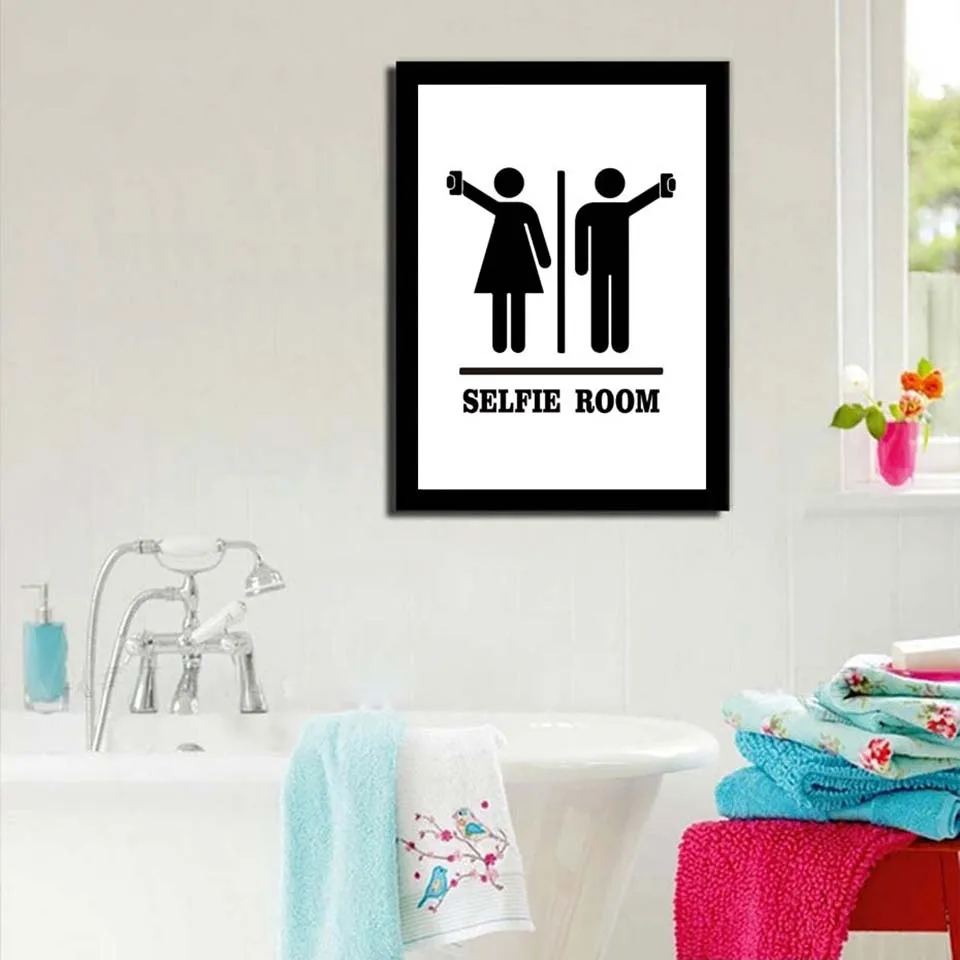 Туалетная бумага зубная щетка мыло для рук цитаты настенная Картина на холсте