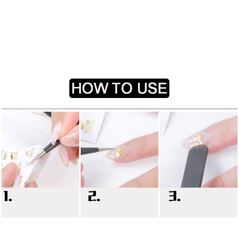 3D наклейки для ногтей художественное украшение роскошный известный клей на