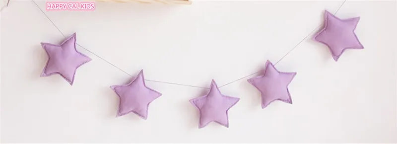 5 шт. звезды, настенные украшения DIY детские Настенный декор для детской комнаты легко украшения стены - Цвет: Purple