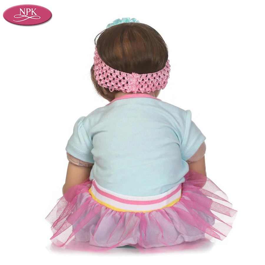 NPK 55 см силиконовая кукла Bebes Reborn Girl детские игрушки для девочек виниловые