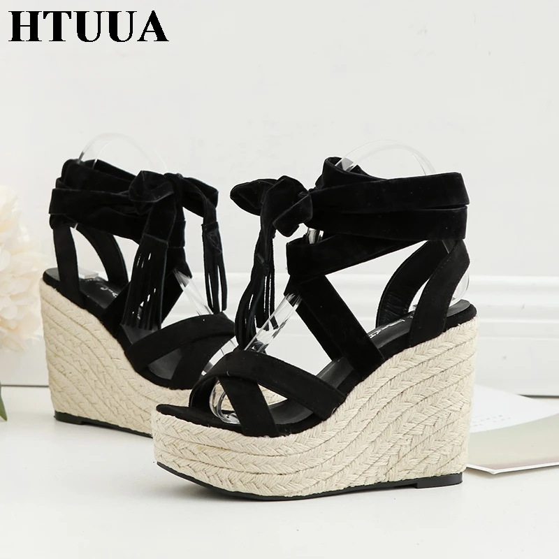HTUUA/2019 г. Новые летние босоножки на платформе женская обувь повседневная с