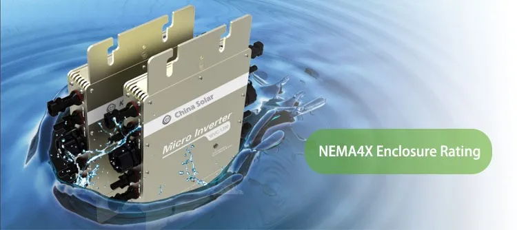 WVC 1200 Солнечный микро инвертор с AC-межблочным кабелем 110/230 v AC напряжение Plug-Play