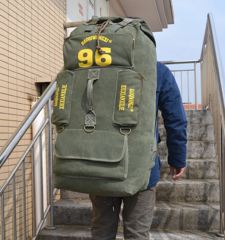 Многофункциональная холщовая Дорожная сумка Кроссбоди очень большой