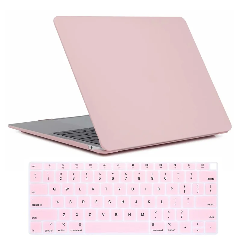 Сумка для ноутбука чехол s для Apple MacBook Air Pro retina 11 12 13 15 чехол для нового Mac book Air 13,3 Pro 13,3 15,4 дюймов+ чехол для клавиатуры - Цвет: Matte Light Pink