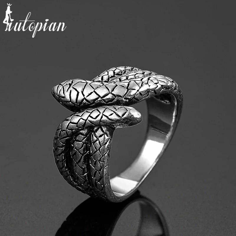 Iutopian Бренд 2016 Винтаж Ретро панк змея кольцо Ангела для женщин анти аллергия не