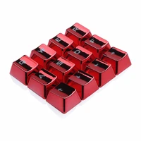 redragon 12 keys pbt double shot injection backlit metallic electroplated red color keycaps for mechanical switch keyboards