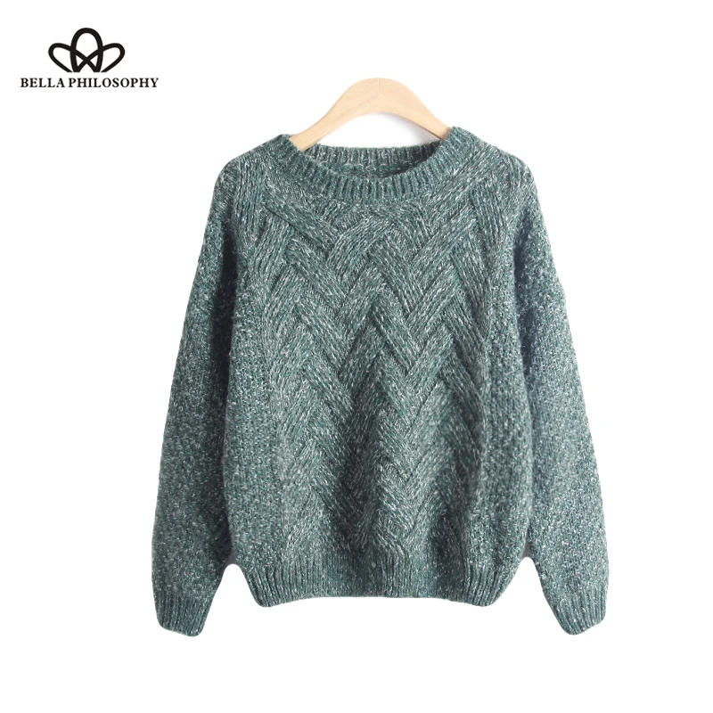 Wonder 2018 new Autumn Winter Women Sweaters Casual female Pullovers Korean Plaid Thick Knit Mohair Sweater Loose Jumper tops | Женская