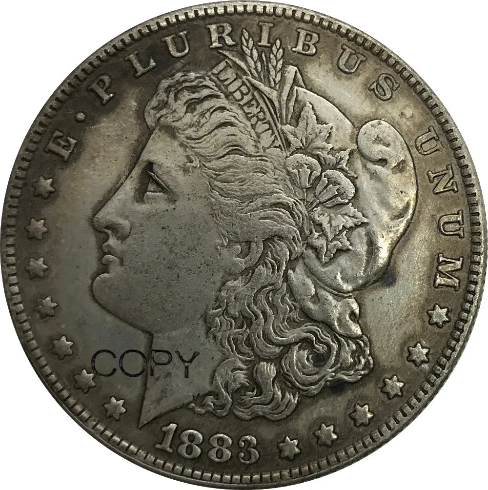 1883 куб. См США 1 доллар моргановский купроникель посеребренные копировальные