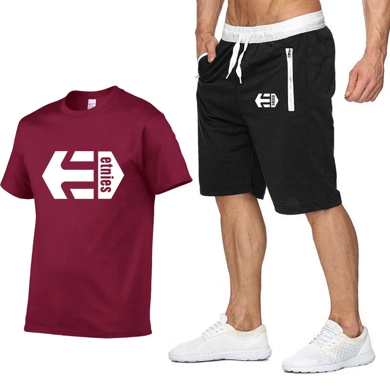 Последняя модель Etnies Мужская Повседневная футболка тренажерные залы фитнес
