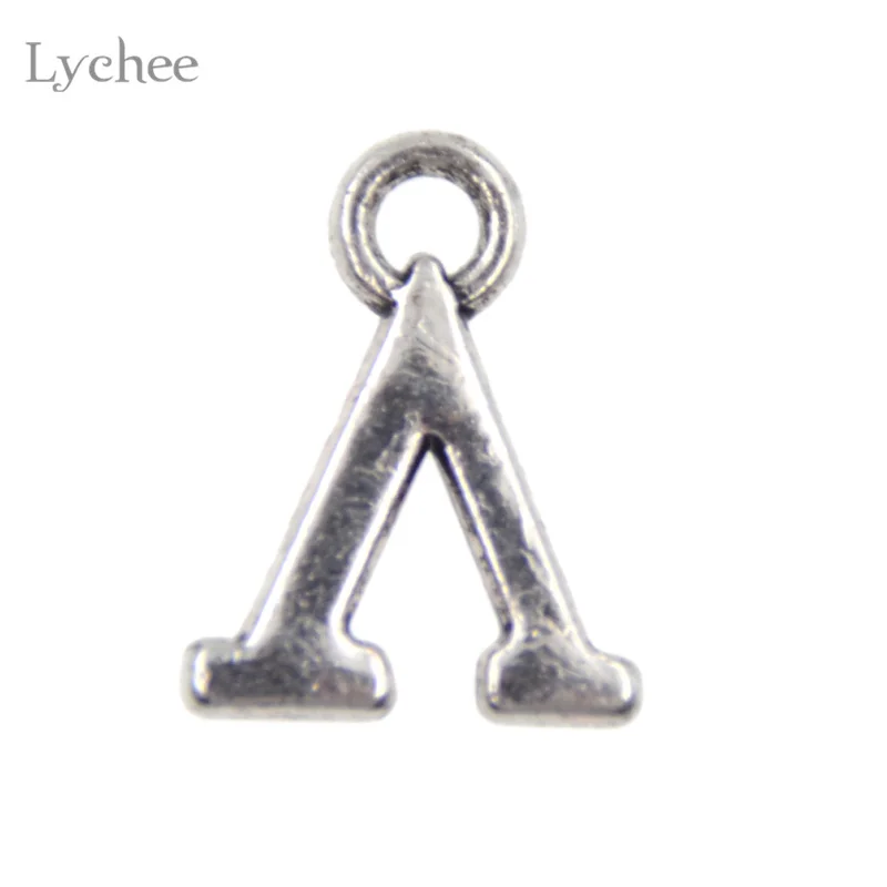 Lychee 20 шт./лот металлическое серебристое Цвет греческие буквы подвески ручная