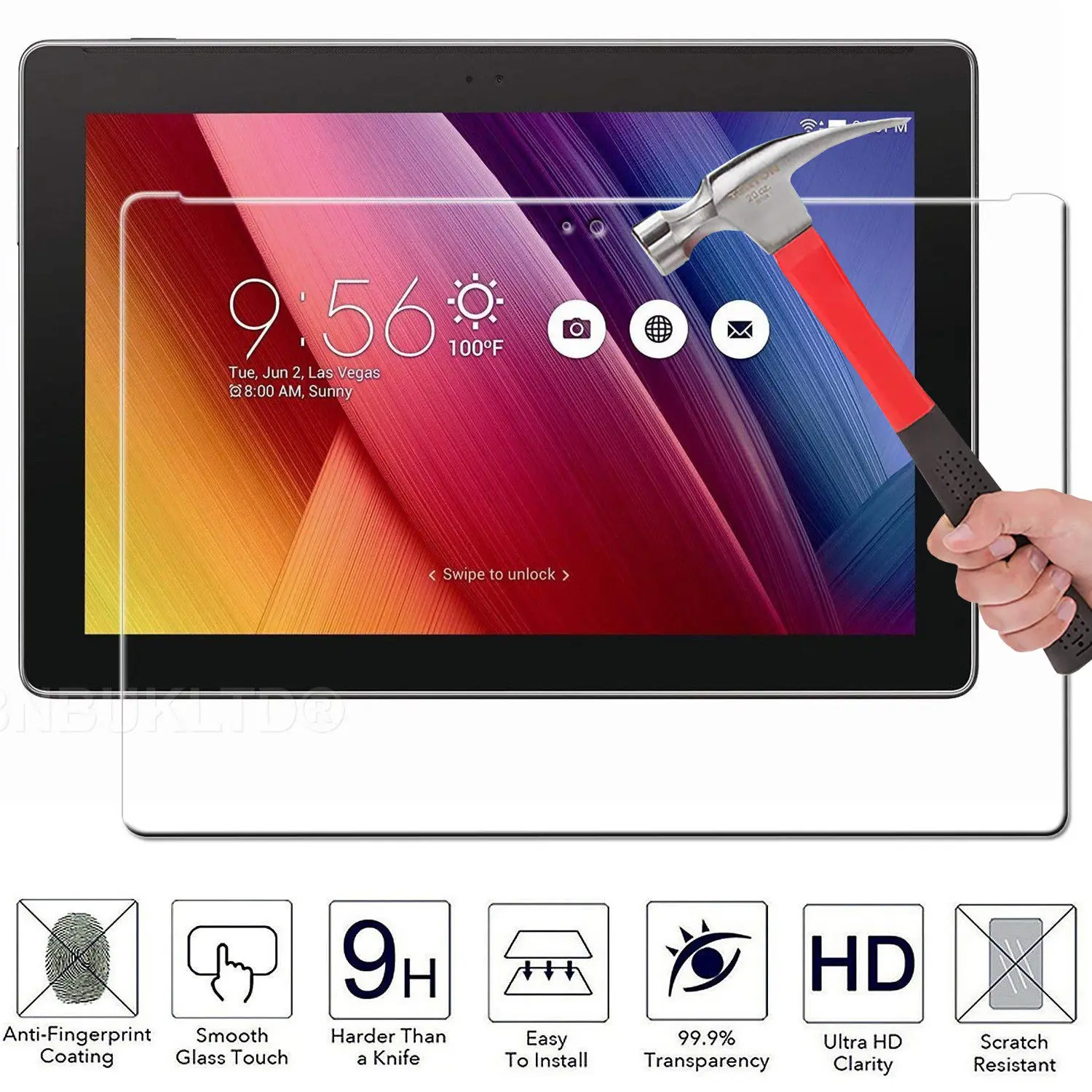 9H антибликовое высокопрозрачное Закаленное стекло протектор экрана для ASUS ZenPad 10