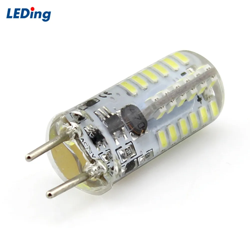 Новинка GY6.35 светодиодная лампа для помещений Bombillas 48 SMD 3014 силиконовая Хрустальная Лодка Лампа AC/DC12V AC110V/220 V белый теплый белый