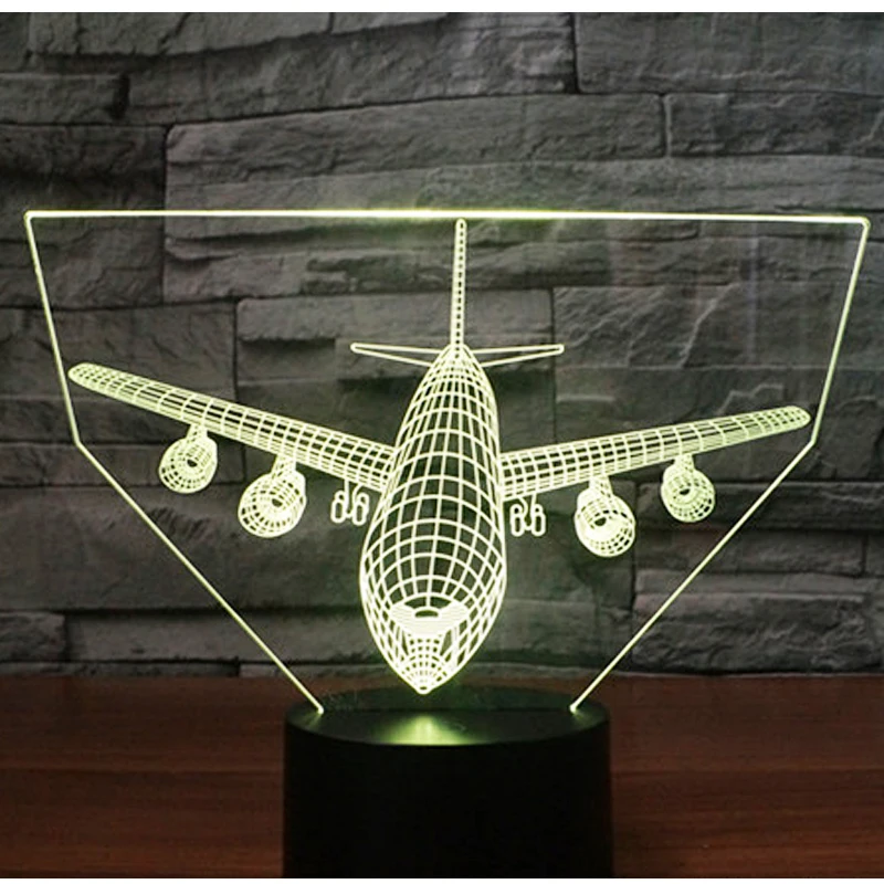 3D LED ночник ударная висячая ракета бомбардировщик позитив поставляется с 7 видов
