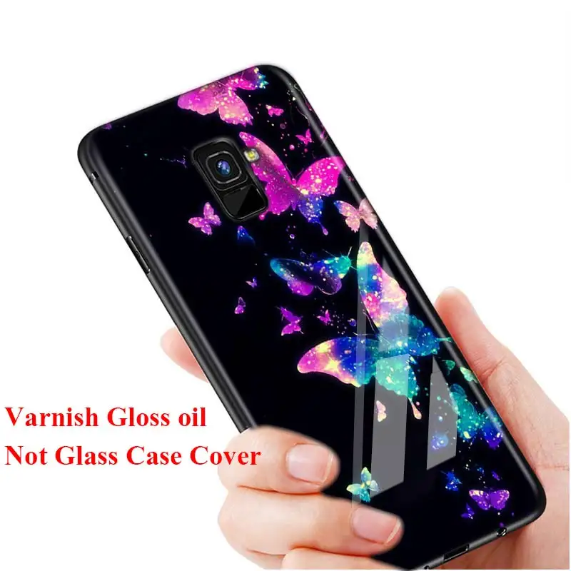 Style 01 Черный силиконовый чехол для samsung A9 A7, чехол для samsung Galaxy A8 A6 Plus A5 A3 Star, не стеклянная крышка, стиль 154KK - Цвет: Style 01