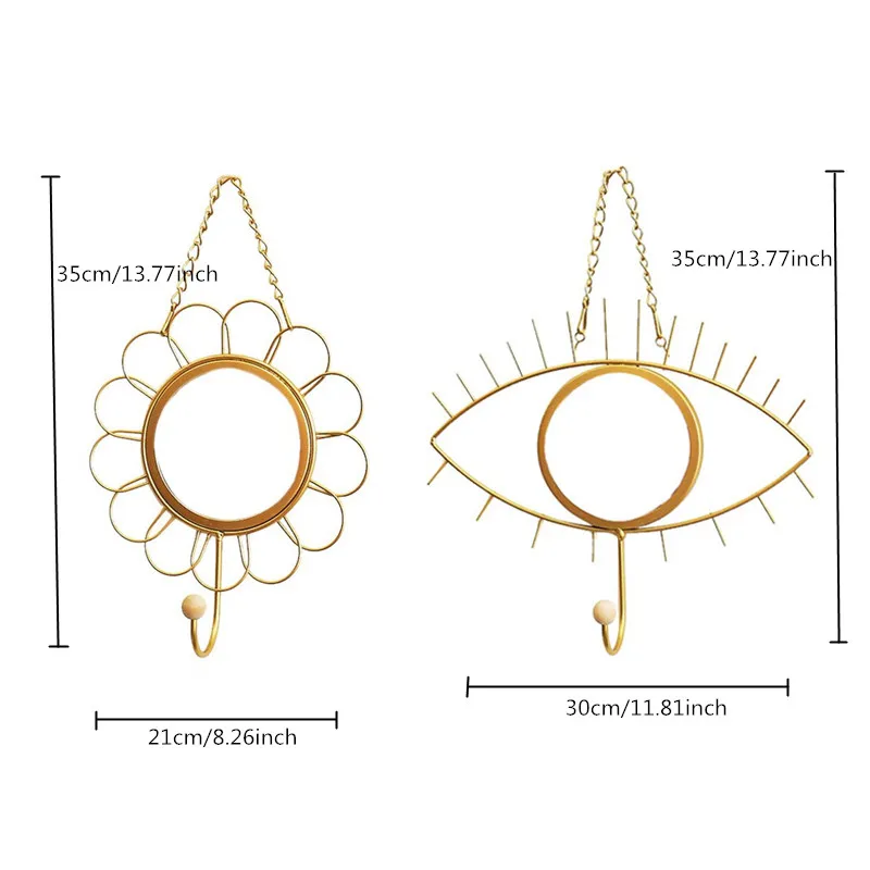 ASFULL геометрические зеркальные железные художественные крючки в скандинавском