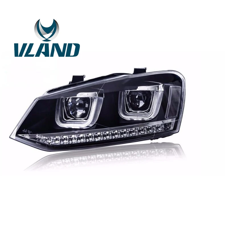 VLAND Автомобиль Стайлинг фара для Volkswagen POLO 2013 2014 2015 светодиодный светильник