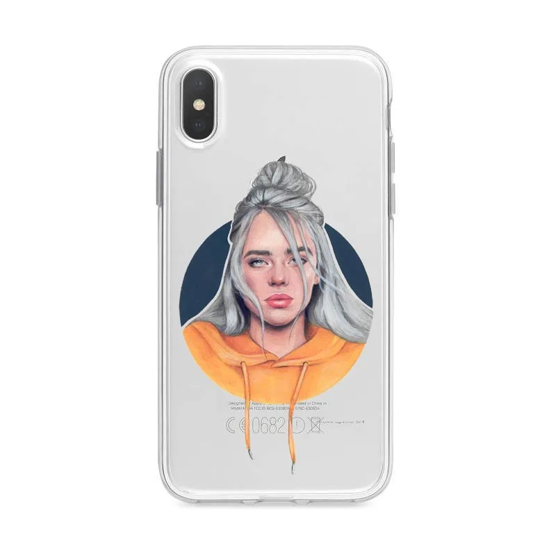 TPU Надписью «Don't Улыбка у меня певицы Billie eilish Мягкая силиконовая задняя крышка чехол для телефона для iPhone 11 Pro MAX 5S 6plus 7 8Plus X XR XS MAX - Цвет: TPU