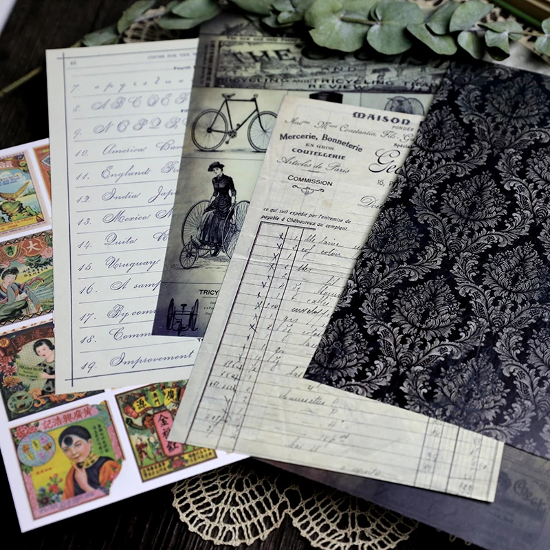 Винтажный дизайн бумажные пакеты для скрапбукинга DIY