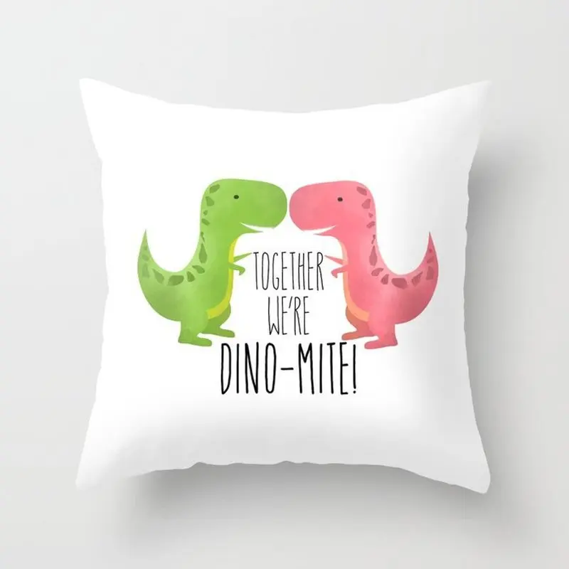 Модная однотонная наволочка из полиэстера с рисунком мультфильма для гостиной