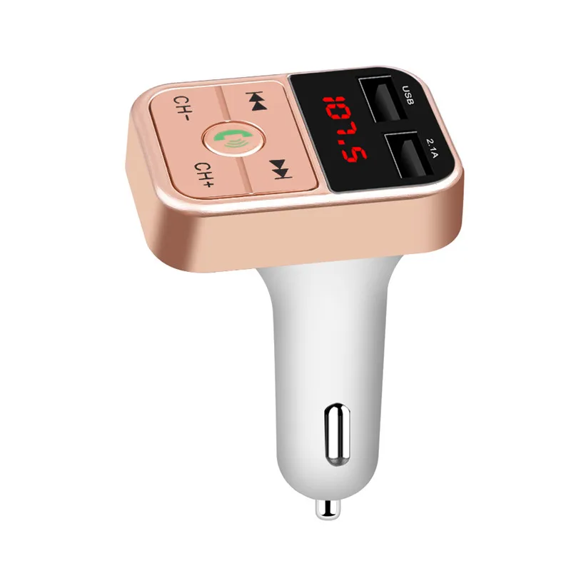 Автомобильный fm-передатчик, Bluetooth 4,2, стерео Mp3 плеер, u-диск, TF карта, цифровой вольтметр, 3.1A, двойной USB, зарядное устройство для телефона