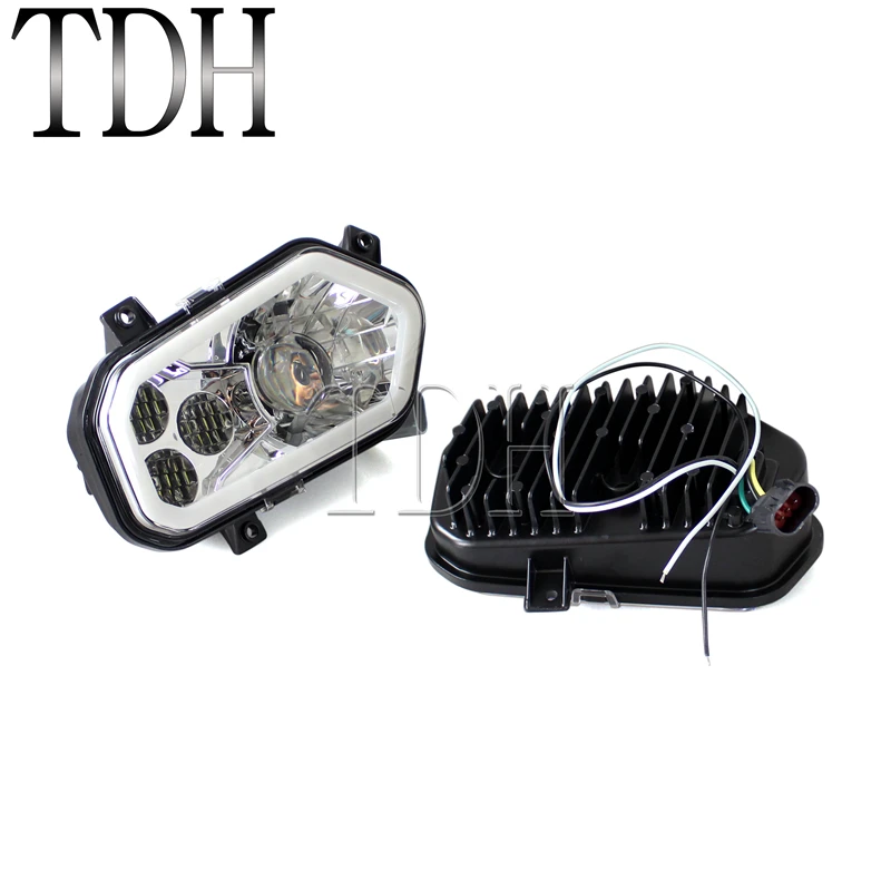 Светодиодная передняя фара для мотоцикла 2 шт. аксессуары квадроциклов Polaris Ranger RZR