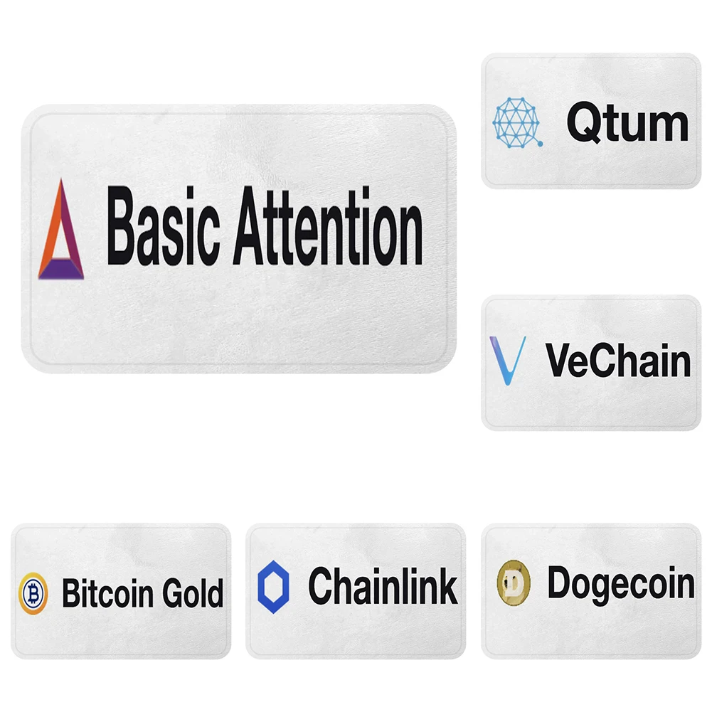 Базовое внимание Qtum Vechain Dogecoin Chainlink Bitcoin Gold Token ковер декоративные