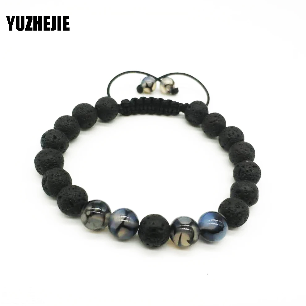 Новый дизайн Высокое качество Глаза Тигра Черная Лава камень ювелирные изделия