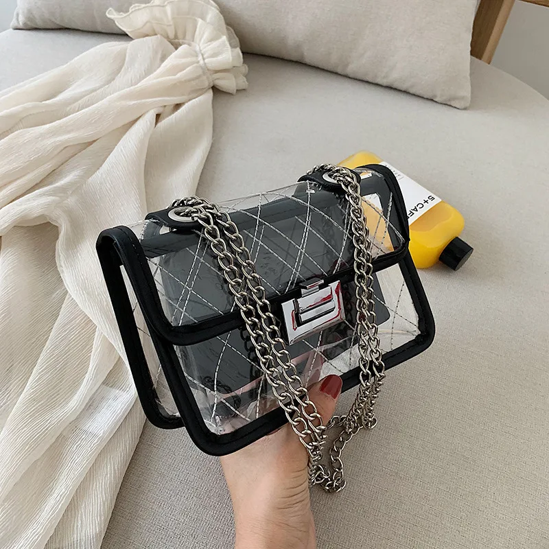 Женские Прозрачные сумки через плечо роскошная дизайнерская пляжная сумка из