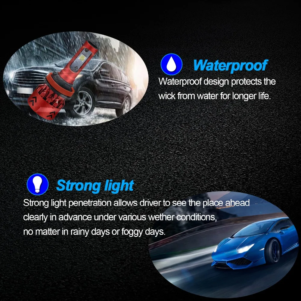 2 шт. Автомобильные светодиодные лампы H7 H4 H1 H3 H11 9005 HB3 60 Вт 6000 лм|headlight h7 led|h7 ledled h4 |