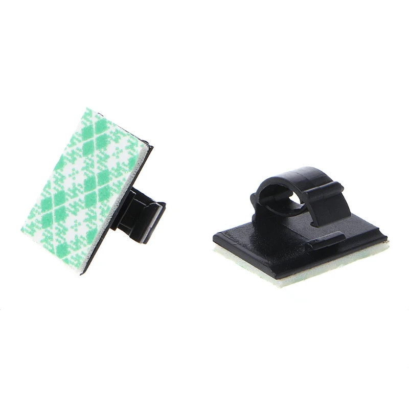 

30Pcs Car Wire Clip Black Cable Tie Rectangle Holder Mount Clamp Self-adhesive--Catergrae