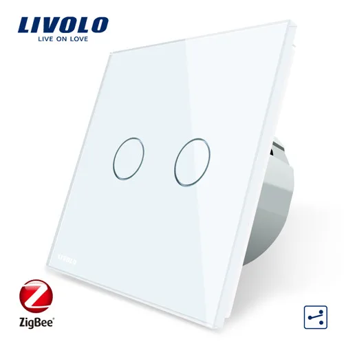 2gang-2ways smart Livolo luxury Wall Touch Sensor Switch,Light Switch,smart switch,Crystal Glass,Power Socket,multifunctional sockets - Цвет: 2gang-2ways smart