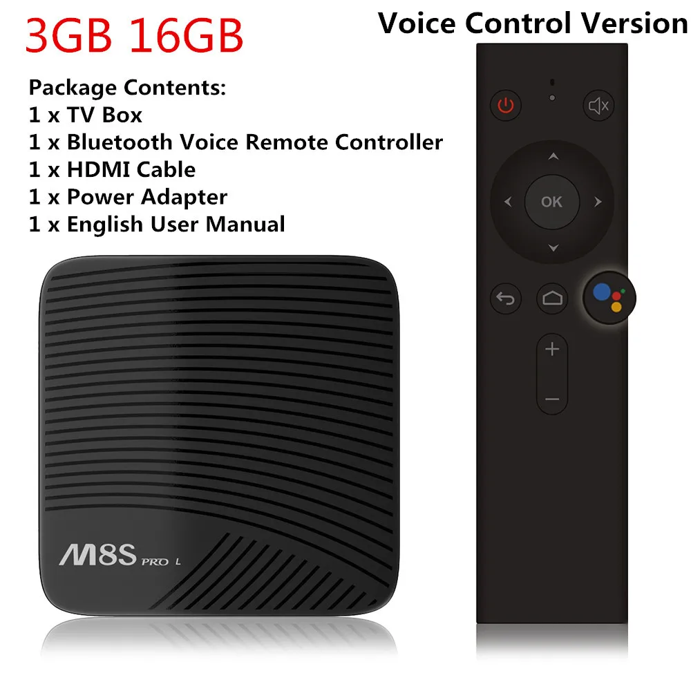 MECOOL M8S PRO L Android 7,1 Amlogic S912 tv Box 3 Гб 16 Гб/32 ГБ rom Голосовое управление HD 4K Smart tv Box 2,4G 5G WiFi медиаплеер - Цвет: 3G 16G With Voice