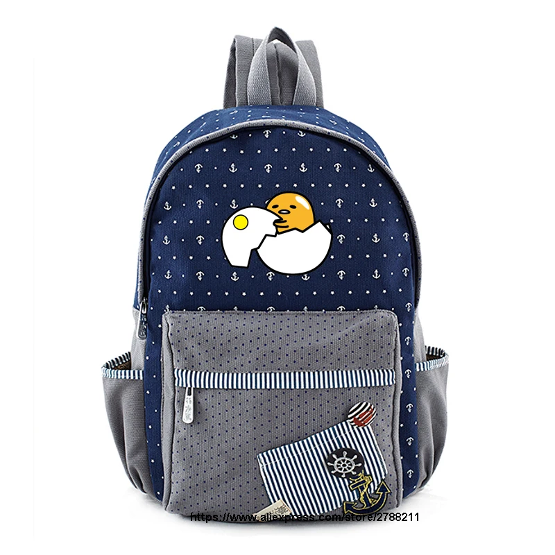 Gudetama Холщовая Сумка с изображением ленивого яйца из Мультфильма Рюкзаки Рюкзак для девочек школьная сумка дорожная сумка через плечо сумка для книг