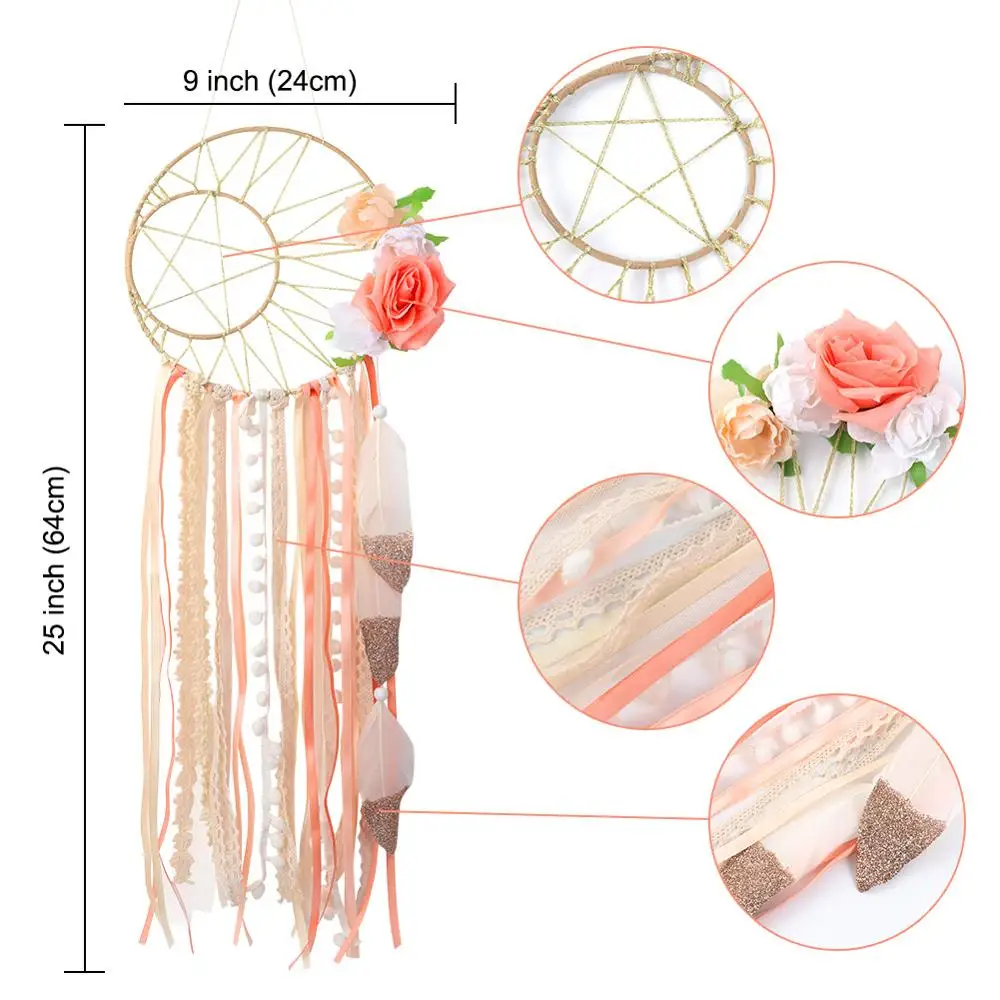 1pc have package OurWarm Boho Ловец снов домашнее подвесное украшение Дешевое украшение Лунная Сова Единорог Ловец снов свадебный подарок для гостей - Цвет: 1pc have package