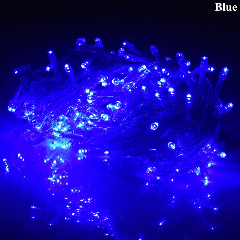 Blue AIFENG светильник-гирлянда 5 м, 10 м, 20 м, 30 м, 50 м, 100 м, гирлянда для рождественской елки, сказочный светильник-гирлянда с цепочкой, светильник на Рождество, свадьбу, вечеринку, праздник, ing - Испускаемый цвет: Blue