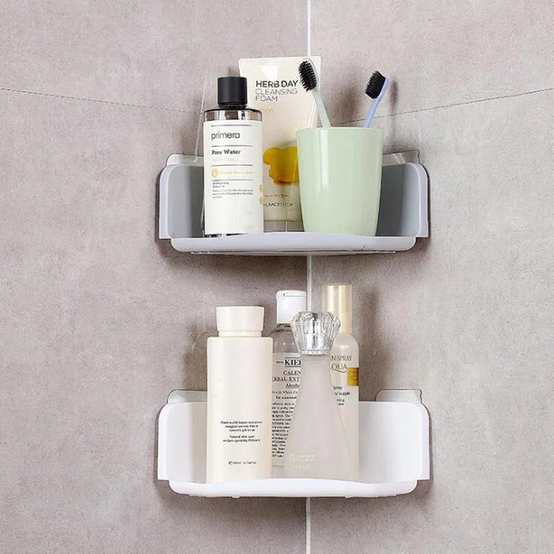 BASUPPLY 1PC Bathroom Corner Shower Shelf Shampoo Makeup Storage Holder Kitchen Rack Organizer (3 Colors) | Дом и сад