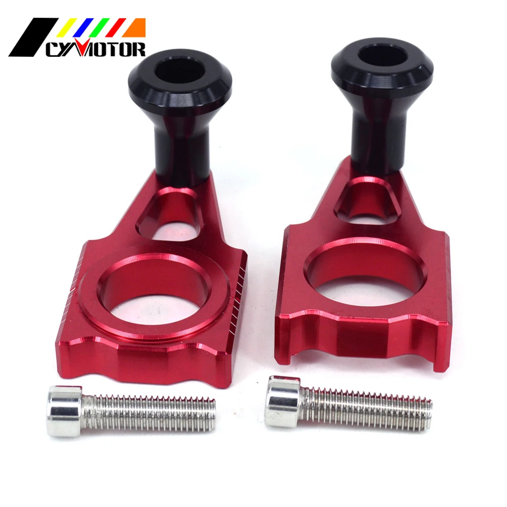 

Motorcycle CNC Rear Adjuster With Spool Slider Bolts For CR125R CR250R CR 125R 250R CRF 250 450 R CRF250X CRF450X CRF450RX