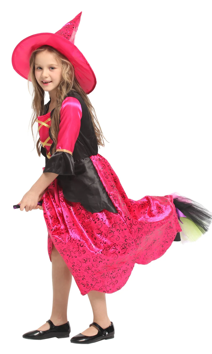 

Shanghai Story Halloween Witch Costumes for Girls Christmas Carnival Masquerade Children Cosplay Clothes Kids Princess Dress
